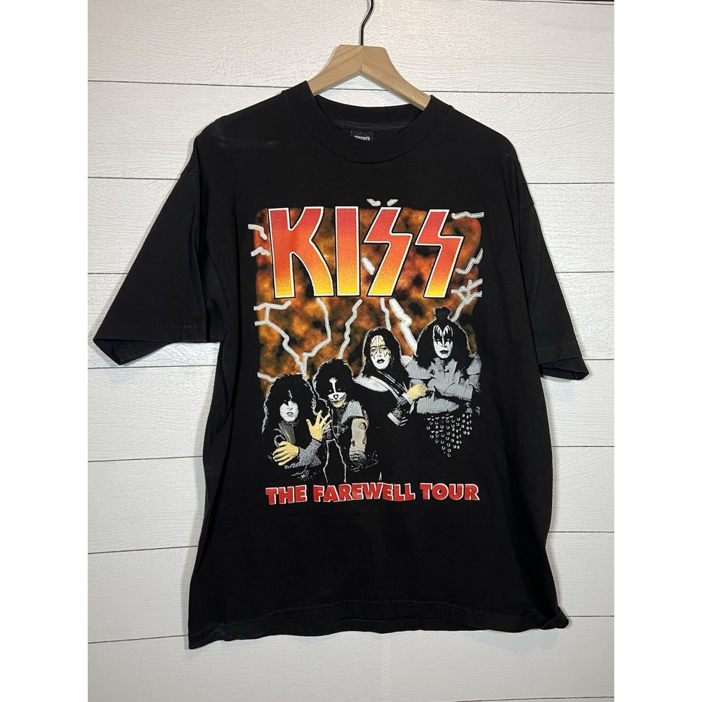 Kiss The Farewell Tour 2000 XL Black Concert T Shirt Rock Metal VTG Vintage